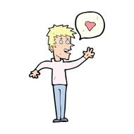 cartoon man in love N14