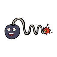 cartoon bomb with face N8