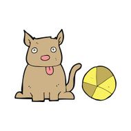 cartoon dog and ball N3