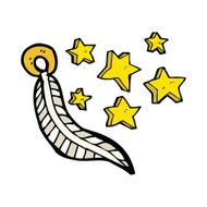cartoon lucky charm feather N4
