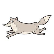 cartoon happy wolf running N4