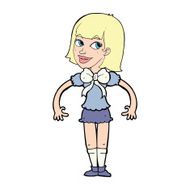 cartoon woman wearing a big bow tie N4