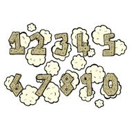 wooden numbers cartoon N4