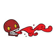 cartoon gross skull N4