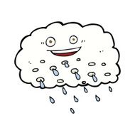 cartoon happy raincloud N4