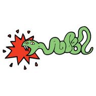 cartoon biting snake N4
