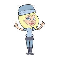 cartoon woman in hat N7