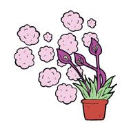 cartoon excotic flowers N4