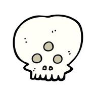 cartoon mystic skull N4
