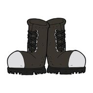 cartoon steel toe cap boots N4