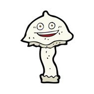 cartoon happy mushroom N4