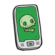 cartoon virus on mobile phone N4