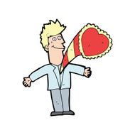 cartoon man with love heart N4