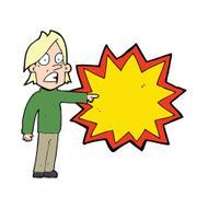 Cartoon Man Pointing N17