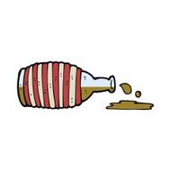 cartoon old rum bottle N4