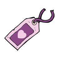 cartoon love heart tag N4
