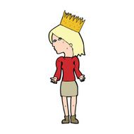cartoon woman wearing crown N4