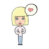 cartoon woman in love N108
