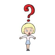 cartoon confused woman N17