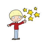 cartoon excited boy N7