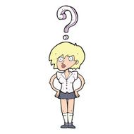 cartoon confused woman N18