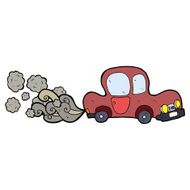 cartoon dirty old car N4