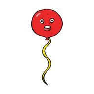 cartoon balloon with face N8