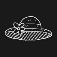 doodle Straw hat N8