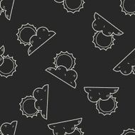 doodle sun seamless pattern background N6