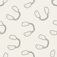 earmuffs doodle seamless pattern background