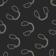 earmuffs doodle seamless pattern background N2