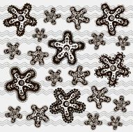 starfish background monochrome