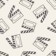 film board doodle seamless pattern background