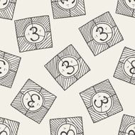 film countdown doodle seamless pattern background
