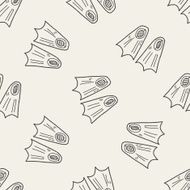 flippers doodle seamless pattern background