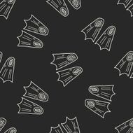 flippers doodle seamless pattern background N2