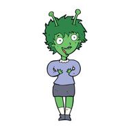 cartoon alien woman N33