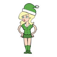 cartoon santa&#039;s helper N3