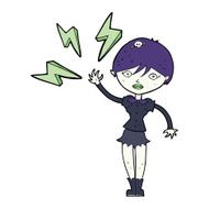 cartoon halloween vampire girl N27