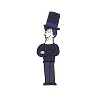 cartoon spooky vampire N25