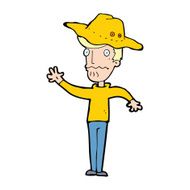 cartoon man in outback hat N4