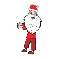 cartoon man in santa hat N4