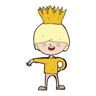 cartoon person wearing crown N48