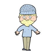 cartoon man in winter hat N4