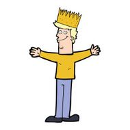 cartoon man wearing crown N4