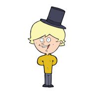 cartoon man wearing top hat N56