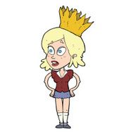 cartoon person wearing crown N50