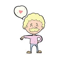 cartoon mustache man in love N4