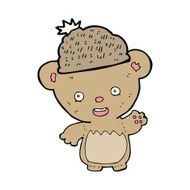 cartoon bear in hat N70
