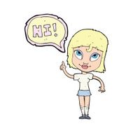 cartoon woman sayin hi N4